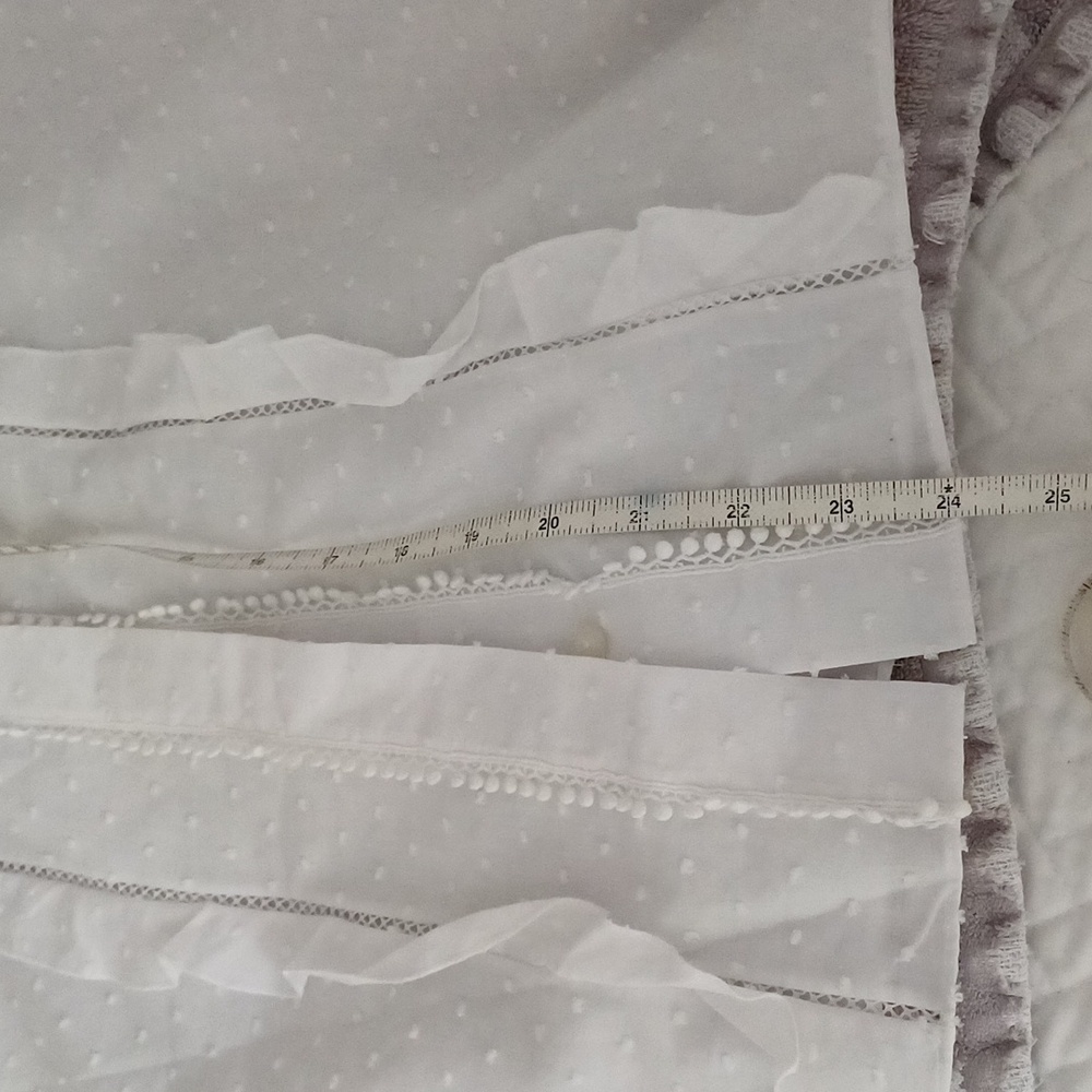 ALEXIS Lyric white dobby blouse balloon sleeves M - Picture 12 of 15